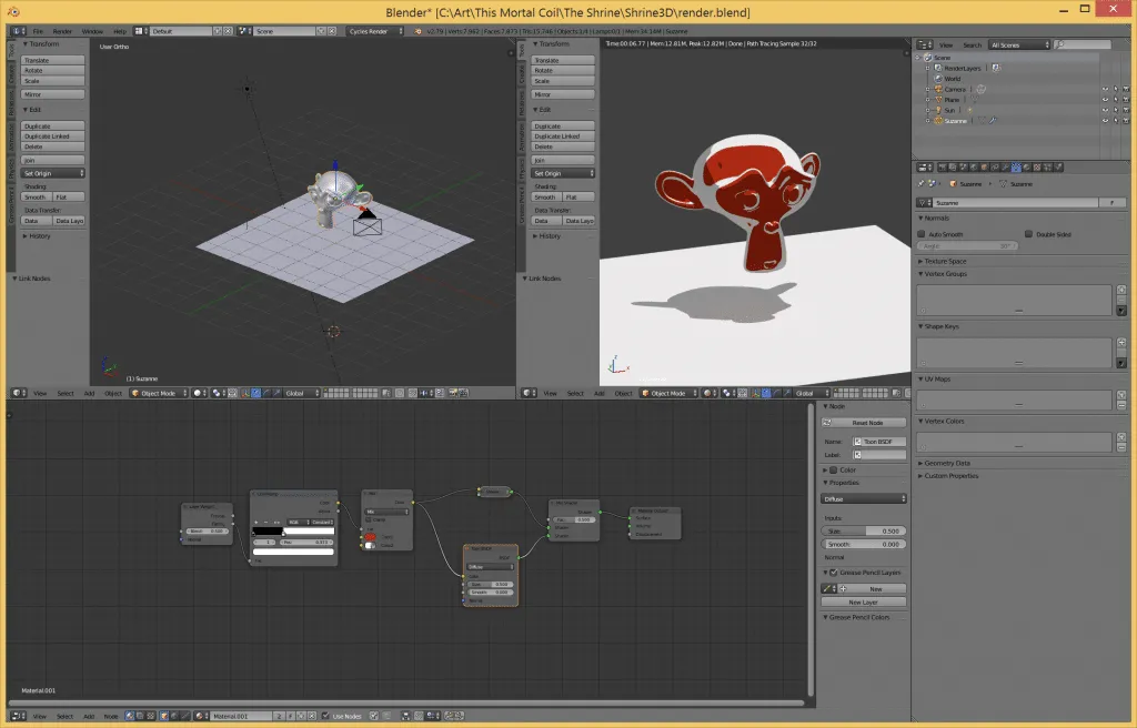 Dual Colors and Toon Shade